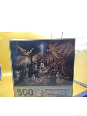 Bits & Pieces 500-Piece Nativity Jigsaw Puzzle - Brown/Beige/Blue